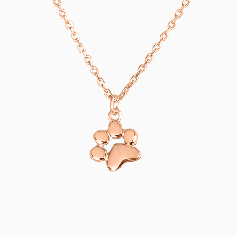 Teeny Tiny Paw Necklace — Sterling Silver Pet Paw Print Pendant, Minimalist Dog Cat Jewelry, Adjustable Chain Gift for Pet Lovers, Delicate Animal Lover Accessory - View 3